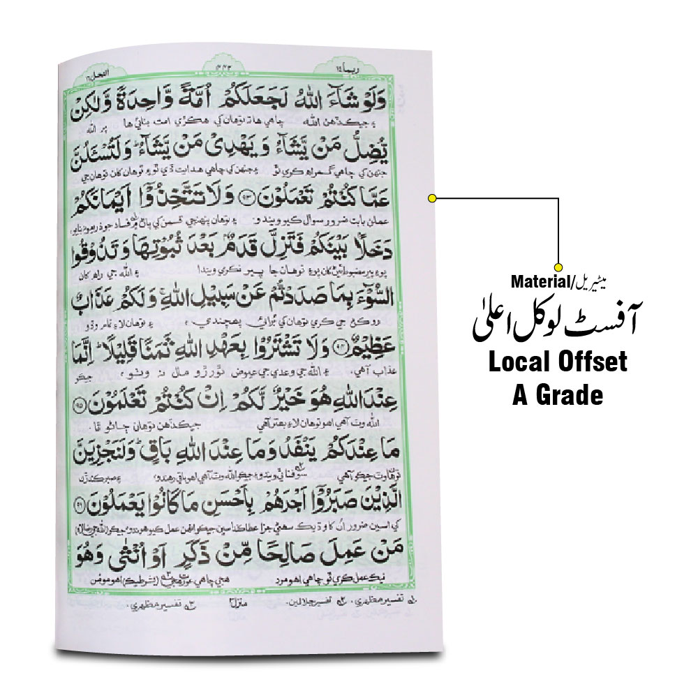 449A Holy Quran Translated Sindhi(Bian Ul Rehman)