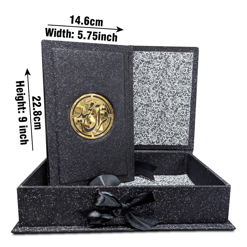 876-7GLTB-Black Holy Quran Tajweedi 16 Line
