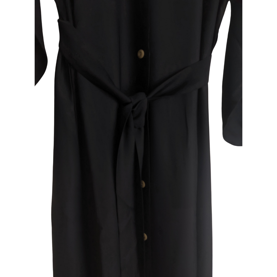 Plain Black Abaya Band Bazoo for girls